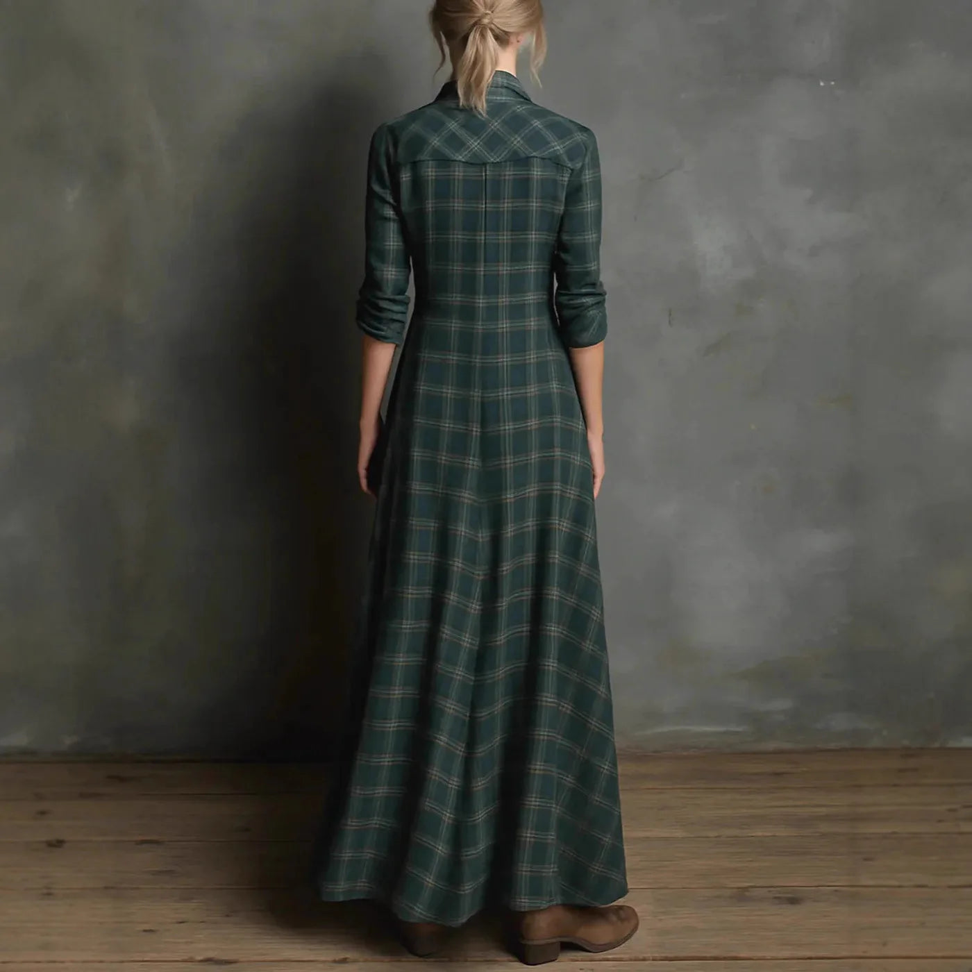 Marielle | Plaid Maxi Shirt Dress